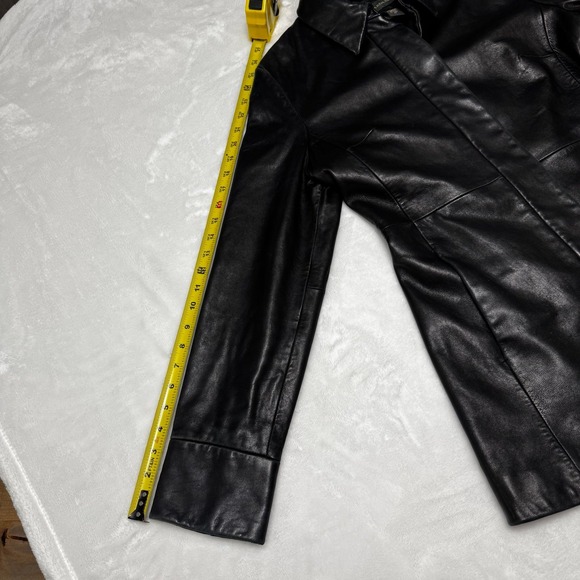Women's Banana Republic Black Leather Jacket, Size Medium - Great Condition! - Picture 8 of 9
